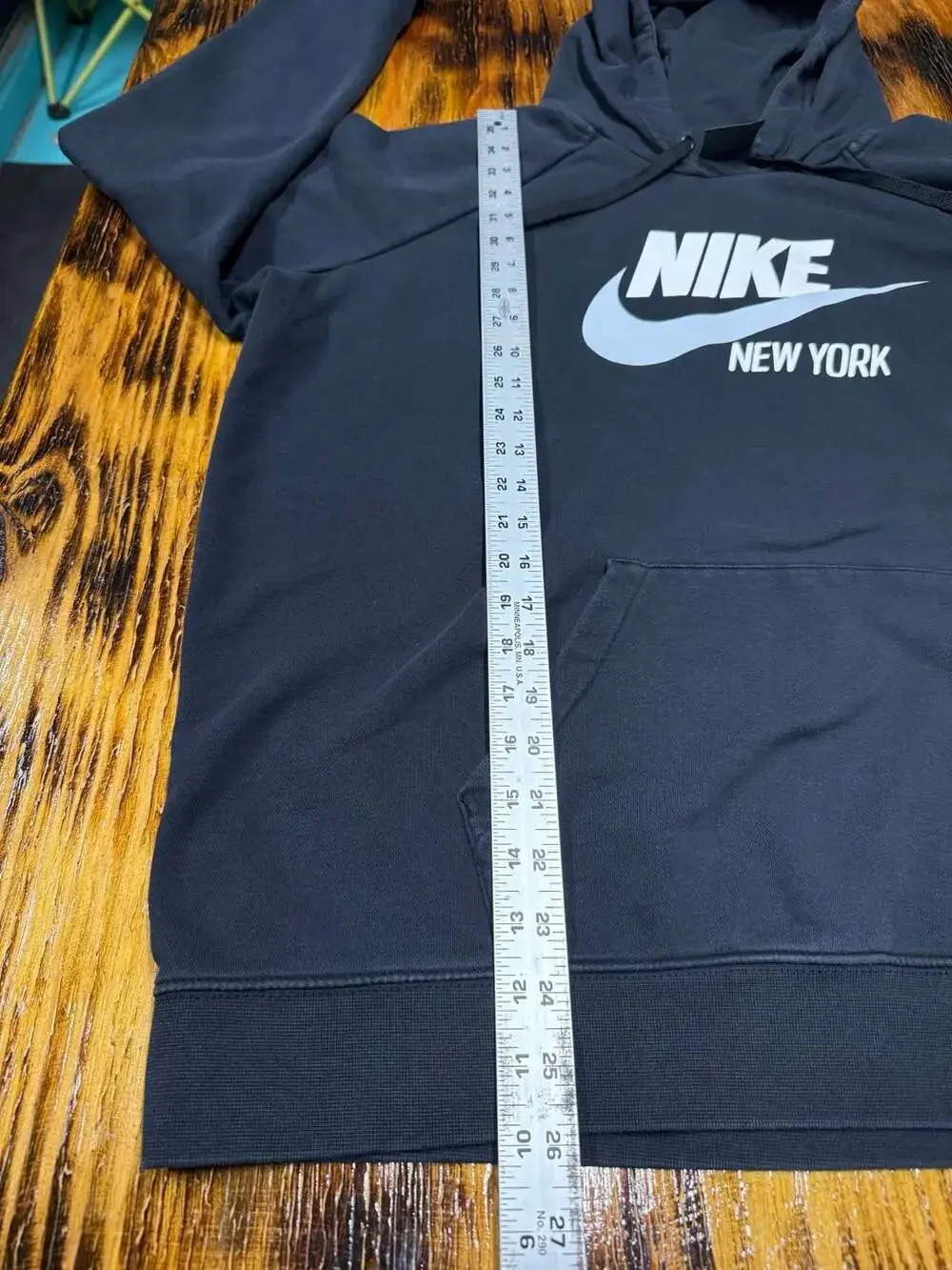 Nike New York Hoodie Size XXL Black Pullover Sweatshirt Spell Out